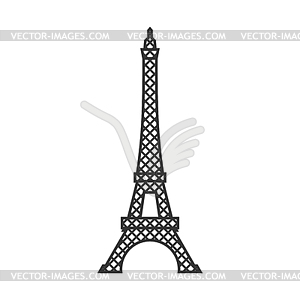 Eiffel tower . Paris attractions. Landmark of Franc - vector clip art