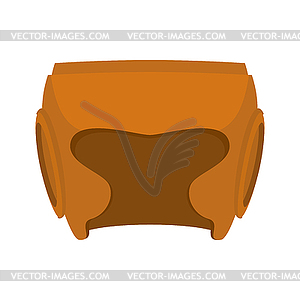 Boxing helmet Orange. Boxer mask . Spor Accessory - vector clipart