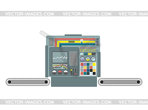 Industrial machine. Construction equipment - vector clip art