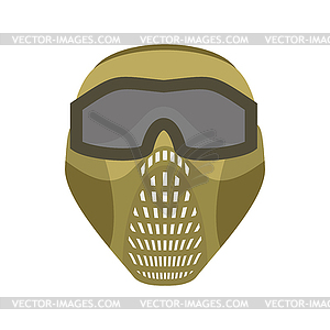 Paintball mask. Protective helmet Scary. Sports - vector image