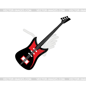 Electric guitar . Musical instruments - vector clipart