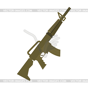 Rifle . Machine gun. Military weapon - vector clipart