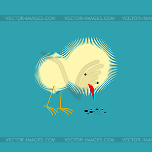 Chick . Small Chicken. little farm yellow bird - vector clip art