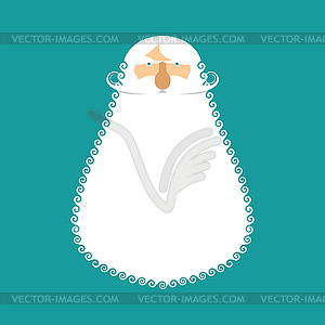 Grandfather with gray beard face . head Old man. - color vector clipart