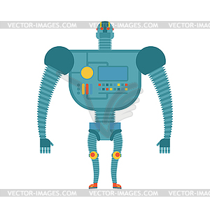 Humanoid robot. Cyborg . Electronic iron man ba - vector image