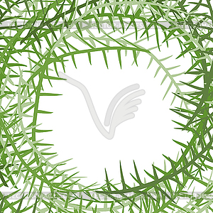 Algae frame. Leading grass background. place for - vector clipart