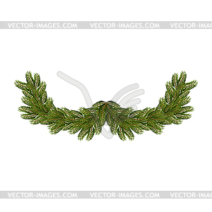 Spruce branches . Christmas and New Year accessory - vector image