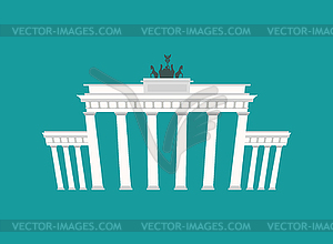 Бранденбургские ворота, Landmark Германия. исторический - векторный клипарт Royalty-Free