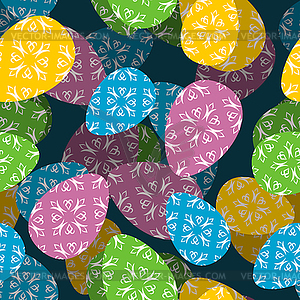 Easter 3D seamless pattern. 3d Easter egg - vector EPS clipart