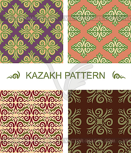 Kazakh pattern. Traditional national pattern of - vector clipart