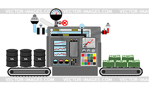 Production money. Technological process of - vector image