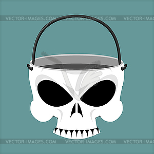 Skull jewelry box. Skeleton basket. Terrible - vector clip art