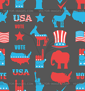 American Elections seamless pattern. Republican - vector clipart / vector image