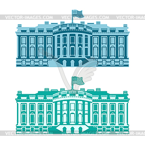 White House America. Residence of President USA. - royalty-free vector clipart