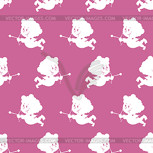 Cupid background. Seamless pattern cute Angel with - vector image