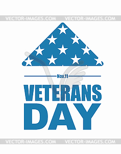 Veterans Day. USA flag symbol of mourning and - vector clip art