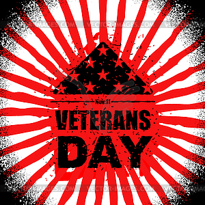 Veterans Day in USA. Flag America folded in triangl - vector image