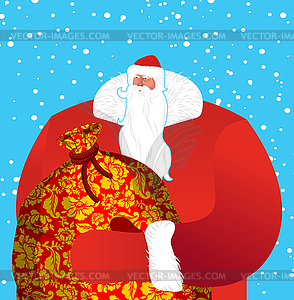 Russian Santa Claus- father frost. Great grandfathe - vector clipart