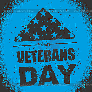 Veterans Day in USA. Flag America folded in triangl - vector image