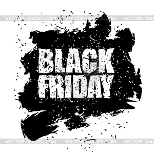 Black Friday design template in grunge style. Emble - vector clipart