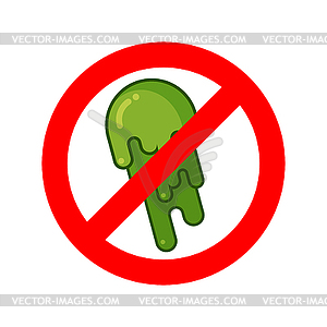 Stop snot. It is forbidden to pick nose. Red - vector image