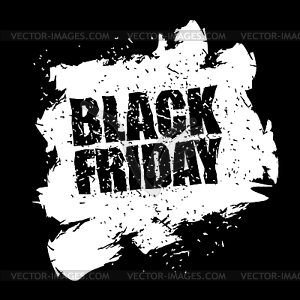 Black Friday design template in grunge style. Emble - vector clip art