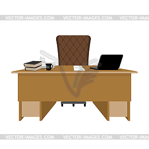 Бизнес-оффис. Boss стол. Лидер супервизор. - векторизованный клипарт