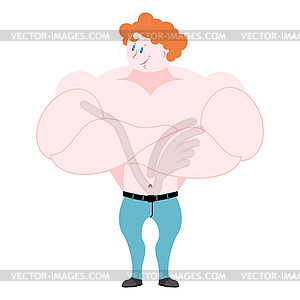 Power strong Small athlete. Baby strong. Kid - vector EPS clipart