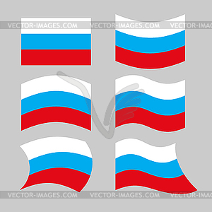 Флаг России. Набор флагов Российской Федерации в - векторный клипарт Royalty-Free