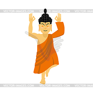 Buddha meditating . Indian god. Stat - vector clip art