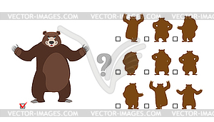 Find correct shadow. Childrens test. Big good - vector clipart