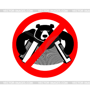 Stop drunk Russian. It is forbidden to people of - vector image