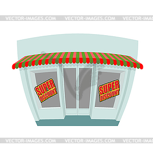 Storefront. Super discount. Great discount window - vector EPS clipart