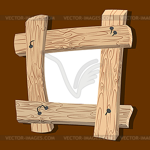 Рама изготовлена из дерева. Деревянные доски и старые - изображение в векторе / векторный клипарт
