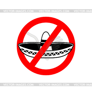 Stop migrants. Ban illegal migration. Red - vector clip art