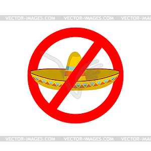 Stop migrants. Ban illegal migration. Red - vector image