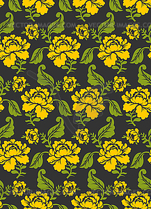 Floral seamless pattern. Vintage ornament of rose. - vector image