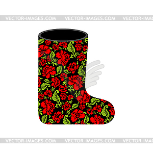 Valenki - Russian traditional winter boots. Nationa - vector image