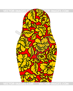 Russian matryoshka hohloma style. National Folk - vector image