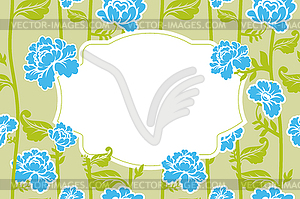 Frame rose Vintage background. Old flowers pattern - vector image