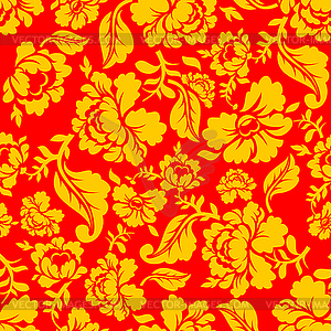 Russian national pattern Hohloma. Traditional Folk - royalty-free vector clipart