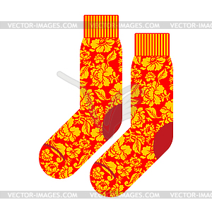 Socks for patriot of Russia. Clothing accessory - vector image