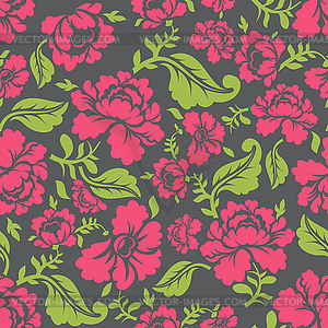 Russian traditional floral pattern. National - color vector clipart