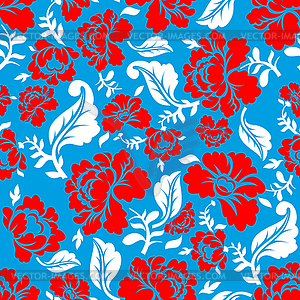 Russian national flower pattern. Colors of Russia - vector clip art