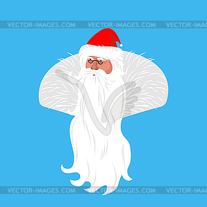 Santa Claus face avatar. Christmas grandfather - vector EPS clipart