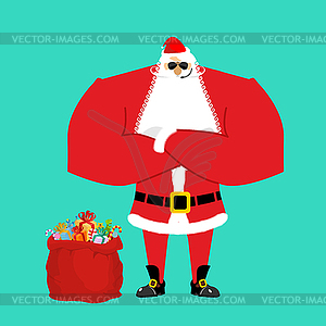 Santa Claus bodyguards. Christmas security guards. - vector clipart