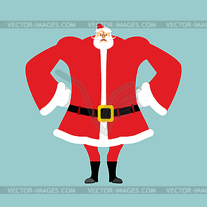 Santa angry. Aggressive Santa Claus. Christmas - royalty-free vector clipart