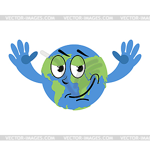 Happy Earth . Good Planet. Earth Day - vector clipart