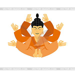 Buddha lotus pose yoga . zen and relaxation. - vector clip art