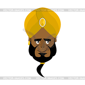 Indian face in turban happy Emoji. Head man of Indi - vector clipart / vector image